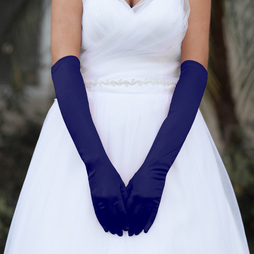 Sofia Collection - Long Satin Gloves