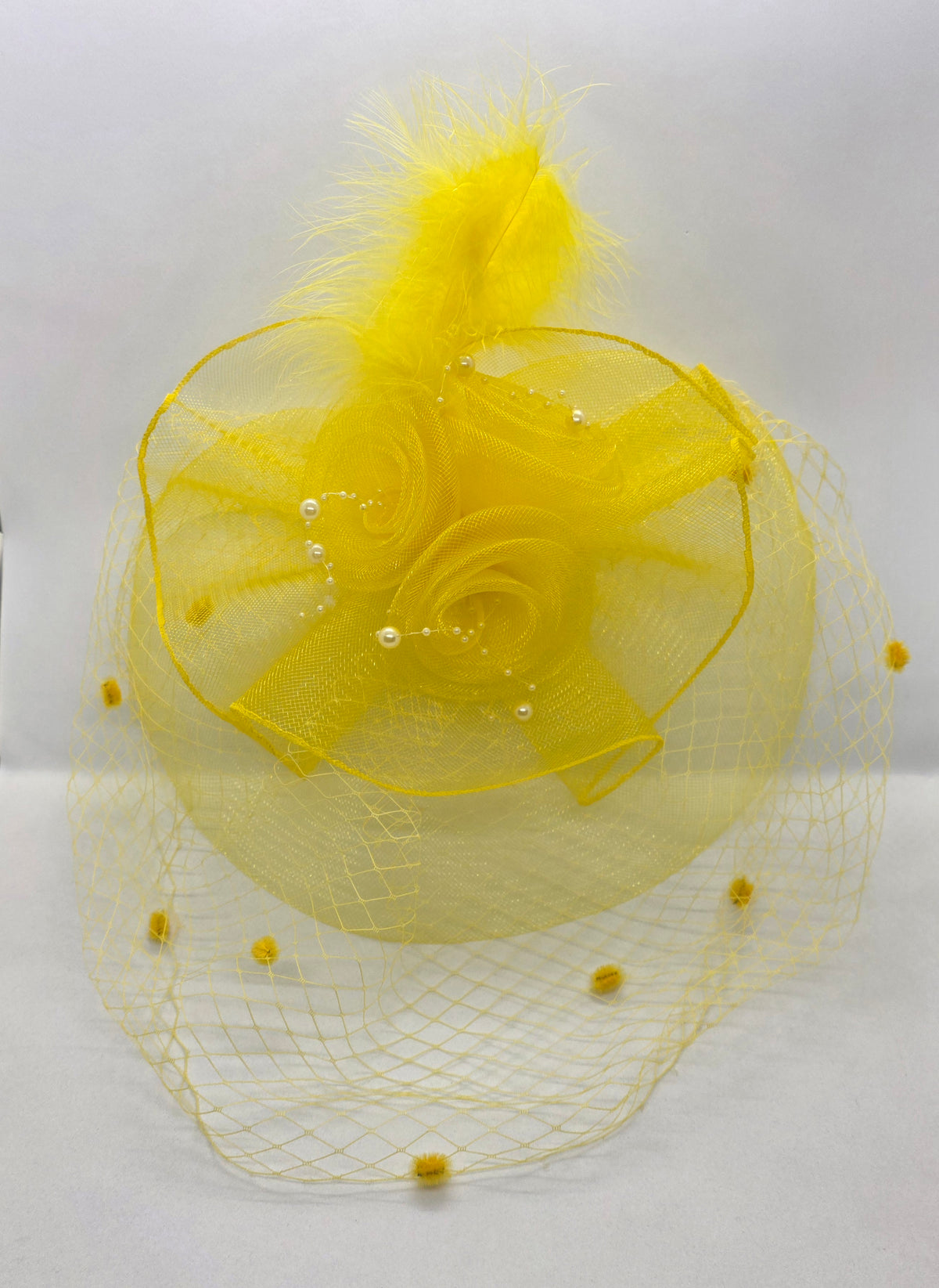 3 Flower Mesh Veil Fascinator