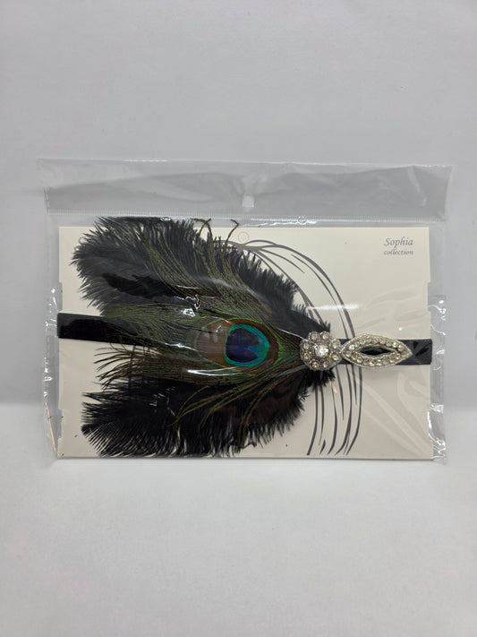 Peacock Feather 1920's Gatsby Flapper