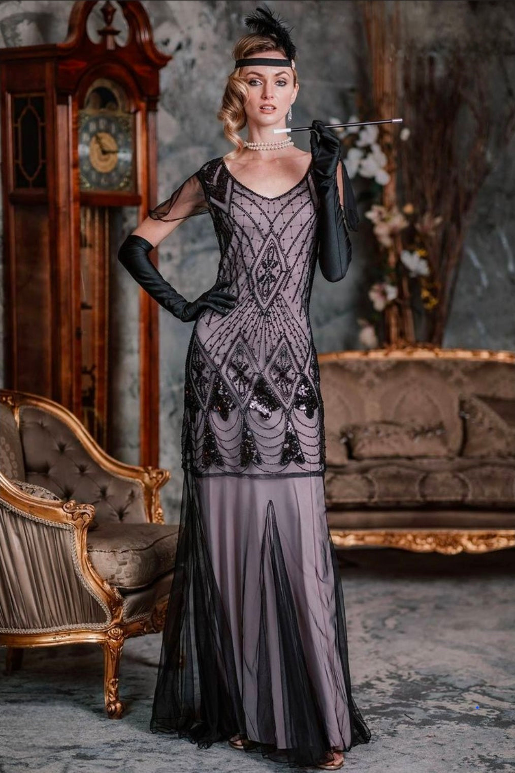1920's Maxi Flapper Dress