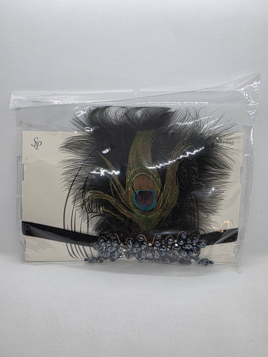 Peacock Ostrich Dangle Classy Gatsby