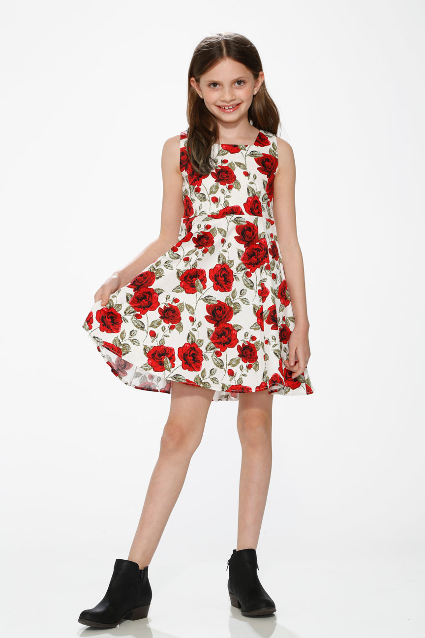 White With Red Roses