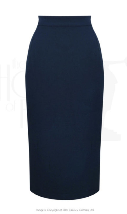 1950's Perfect Pencil Skirt - Navy