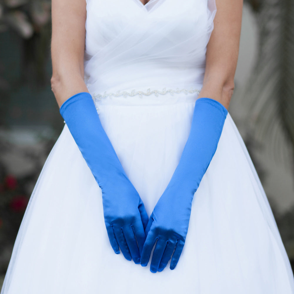 Sophia Collection - Mid Length Satin Gloves