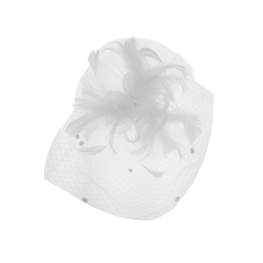 3 Rose Feather With Veil