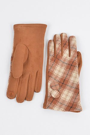 H & D - Plaid Pattern Gloves