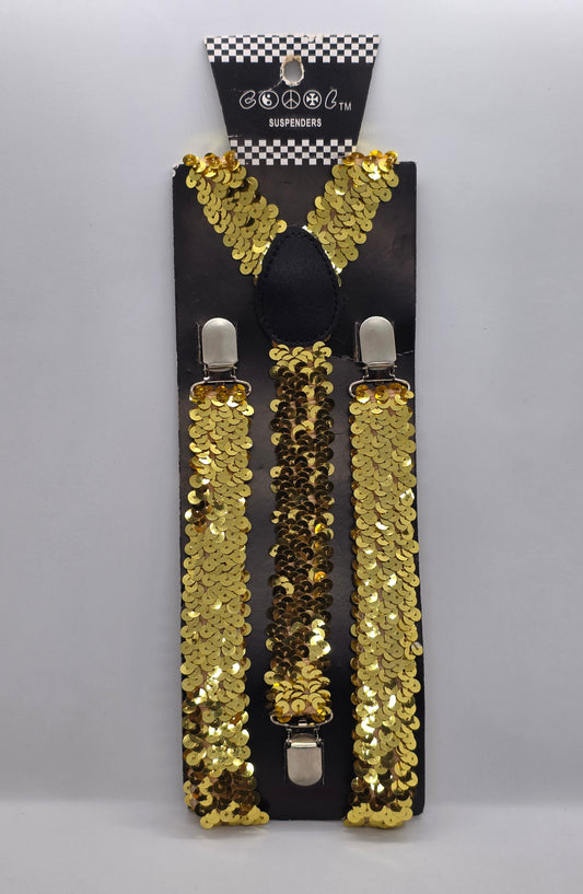Adult Gold Sequin Suspender