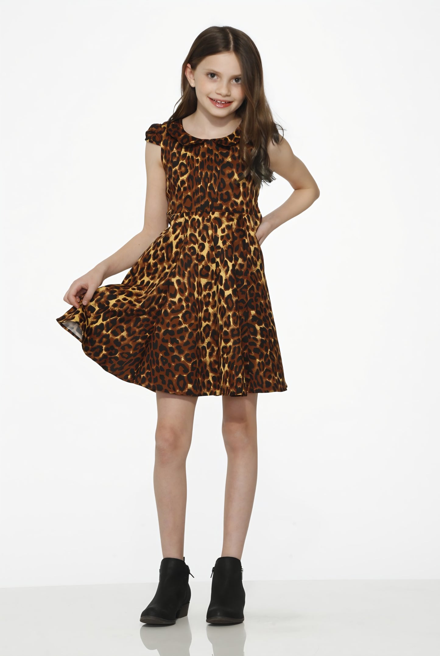 Leopard Peter Pan Collar